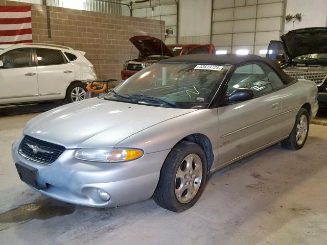 3C3EL55H3YT316651 - 2000 CHRYSLER SEBRING JX SILVER photo 2