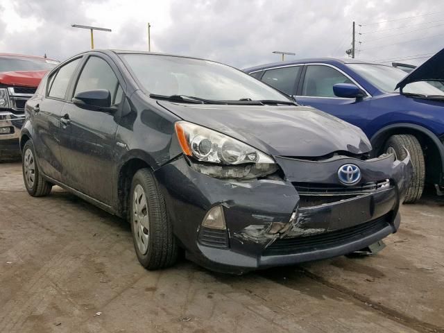 JTDKDTB30C1011391 - 2012 TOYOTA PRIUS C BLACK photo 1