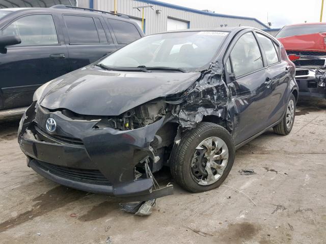 JTDKDTB30C1011391 - 2012 TOYOTA PRIUS C BLACK photo 2