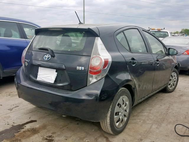 JTDKDTB30C1011391 - 2012 TOYOTA PRIUS C BLACK photo 4