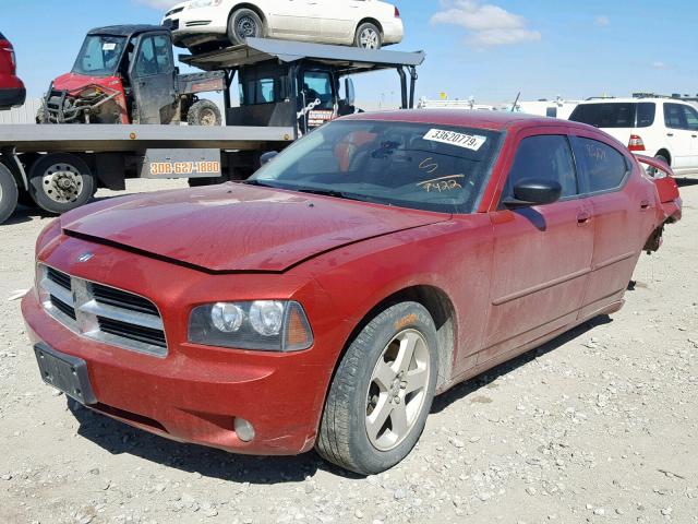 2B3KK33G68H259422 - 2008 DODGE CHARGER SX RED photo 2