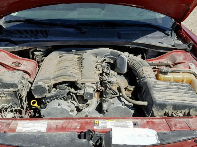 2B3KK33G68H259422 - 2008 DODGE CHARGER SX RED photo 7