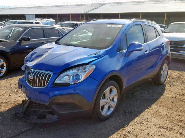 KL4CJESB8GB563912 - 2016 BUICK ENCORE BLUE photo 2