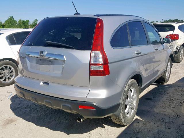 5J6RE38749L027882 - 2009 HONDA CR-V EXL SILVER photo 4