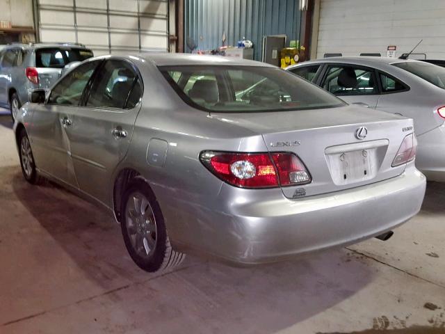 JTHBF30GX20015239 - 2002 LEXUS ES 300 SILVER photo 3