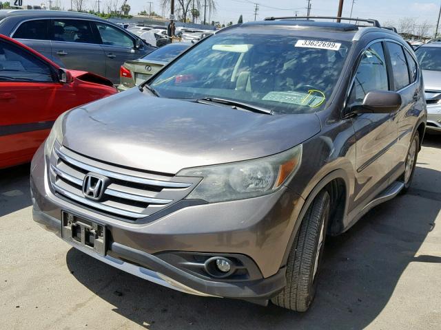 5J6RM3H71CL030474 - 2012 HONDA CR-V EXL GRAY photo 2