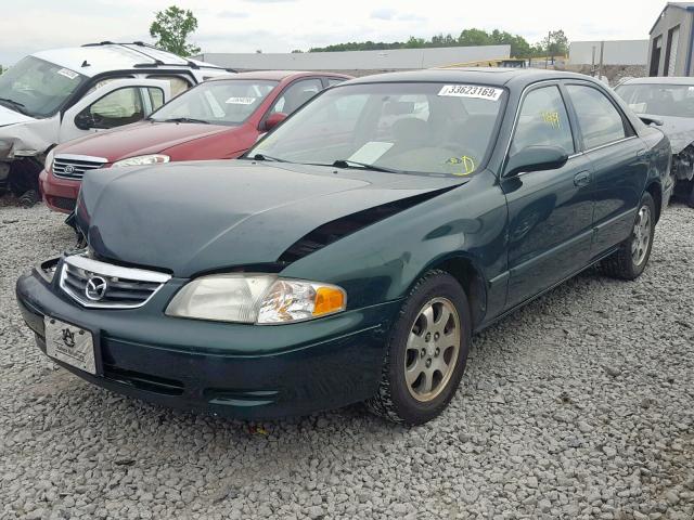 1YVGF22C4Y5157667 - 2000 MAZDA 626 ES GREEN photo 2