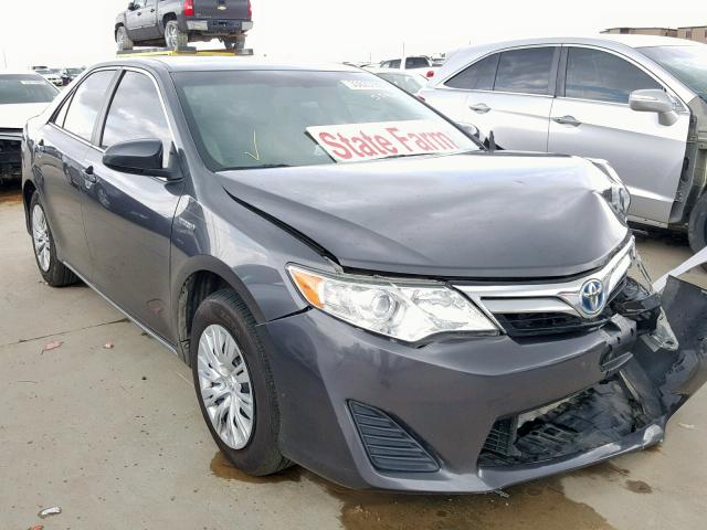 4T1BD1FK2DU080715 - 2013 TOYOTA CAMRY HYBR GRAY photo 1