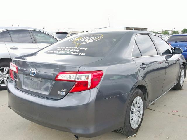 4T1BD1FK2DU080715 - 2013 TOYOTA CAMRY HYBR GRAY photo 4