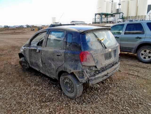 KL1TG62605B315168 - 2005 CHEVROLET AVEO LT BLACK photo 3