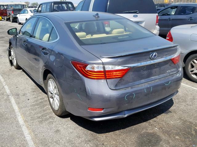 JTHBW1GG9E2053970 - 2014 LEXUS ES 300H GRAY photo 3