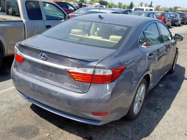 JTHBW1GG9E2053970 - 2014 LEXUS ES 300H GRAY photo 4