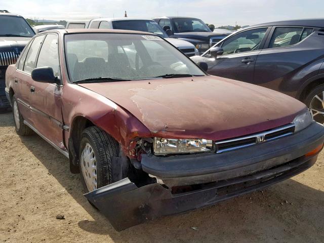 JHMCB7642PC042512 - 1993 HONDA ACCORD DX RED photo 1