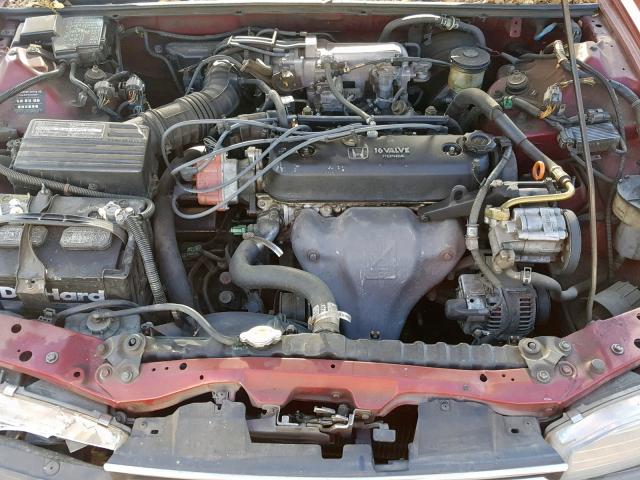 JHMCB7642PC042512 - 1993 HONDA ACCORD DX RED photo 7