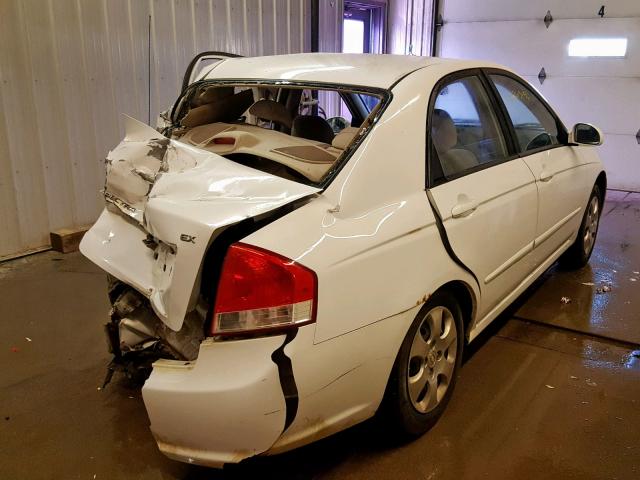 KNAFE121585523579 - 2008 KIA SPECTRA EX WHITE photo 4