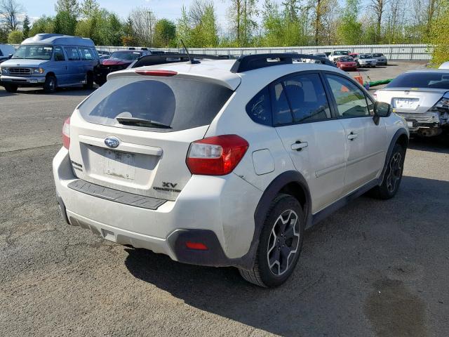 JF2GPAMC6F8220923 - 2015 SUBARU XV CROSSTR WHITE photo 4