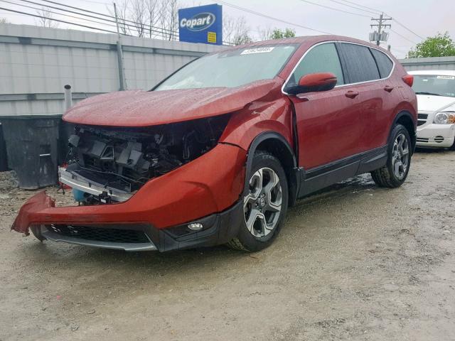 5J6RW2H86HL041359 - 2017 HONDA CR-V EXL RED photo 2