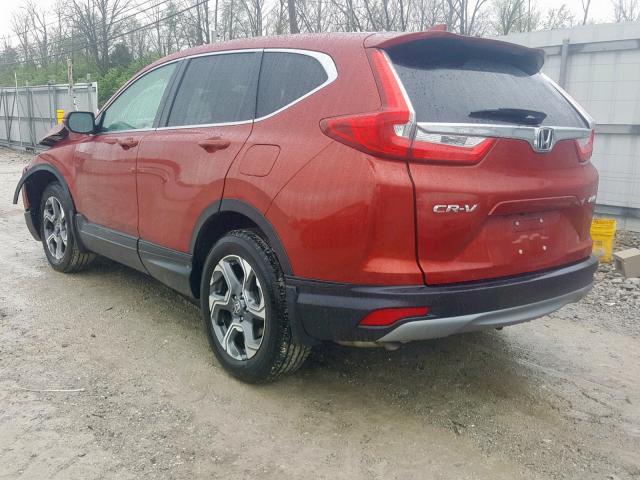 5J6RW2H86HL041359 - 2017 HONDA CR-V EXL RED photo 3