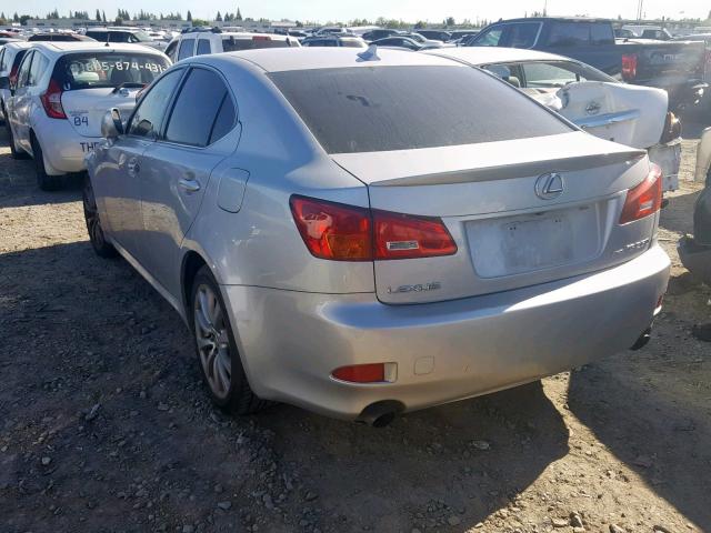 JTHCK262585023640 - 2008 LEXUS IS 250 SILVER photo 3