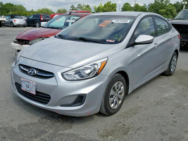 KMHCT4AE3GU955198 - 2016 HYUNDAI ACCENT SE SILVER photo 2