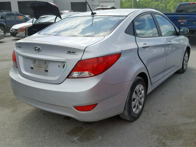 KMHCT4AE3GU955198 - 2016 HYUNDAI ACCENT SE SILVER photo 4