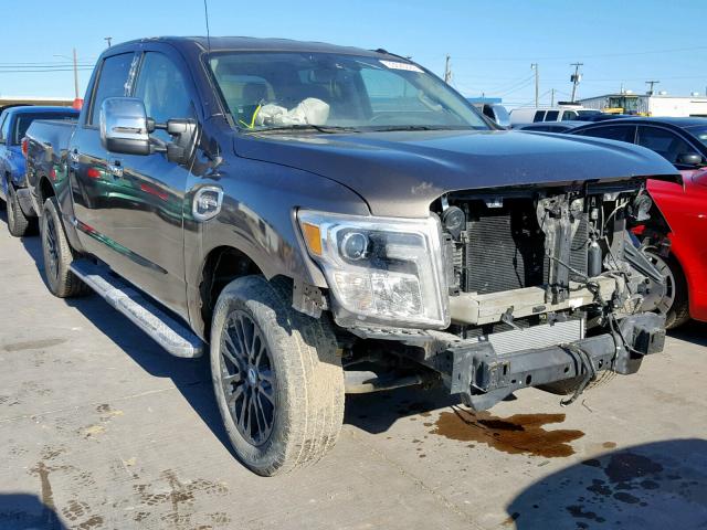 1N6AA1E56HN504172 - 2017 NISSAN TITAN SV BROWN photo 1