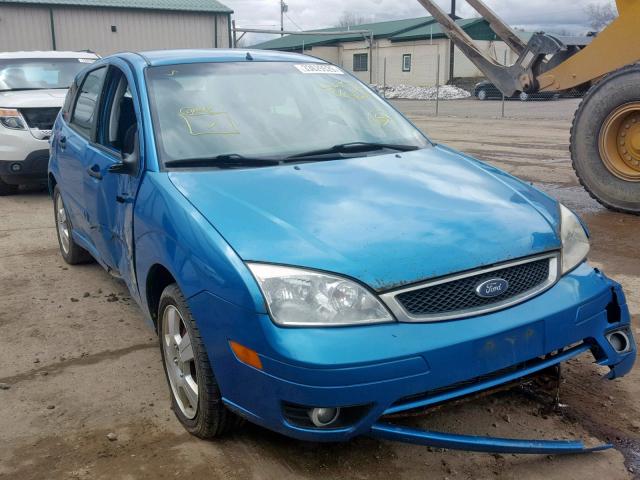 1FAHP37N97W218064 - 2007 FORD FOCUS ZX5 BLUE photo 1