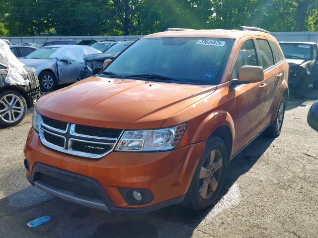 3D4PG1FG2BT567565 - 2011 DODGE JOURNEY MA ORANGE photo 2