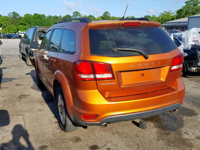 3D4PG1FG2BT567565 - 2011 DODGE JOURNEY MA ORANGE photo 3