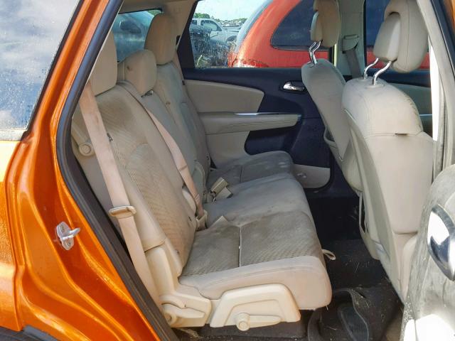 3D4PG1FG2BT567565 - 2011 DODGE JOURNEY MA ORANGE photo 6