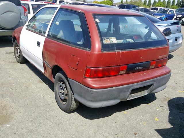 2C1MR2469R6759233 - 1994 GEO METRO RED photo 3