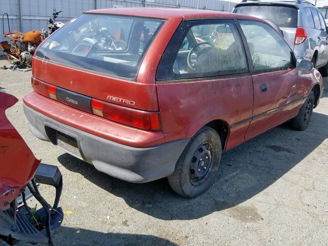 2C1MR2469R6759233 - 1994 GEO METRO RED photo 4