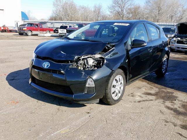 JTDKDTB34E1574205 - 2014 TOYOTA PRIUS C BLACK photo 2