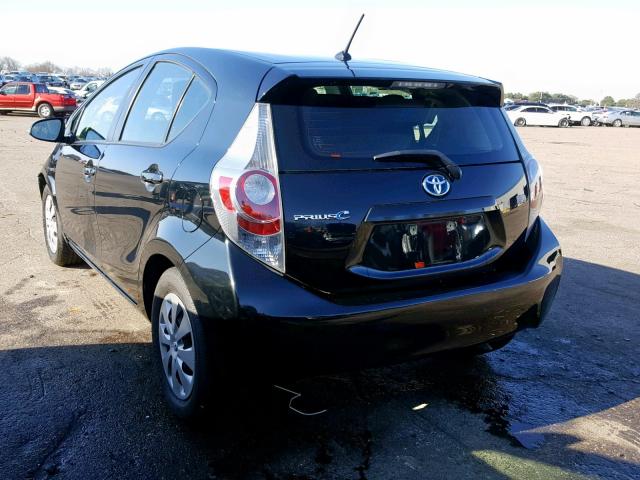 JTDKDTB34E1574205 - 2014 TOYOTA PRIUS C BLACK photo 3