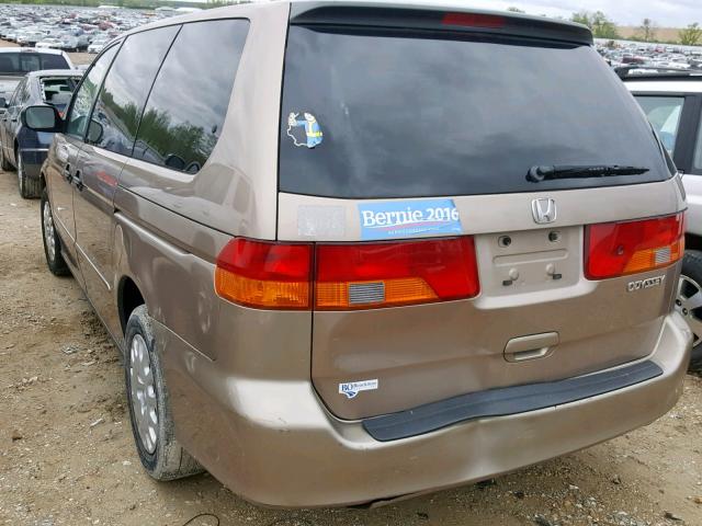 5FNRL18533B093980 - 2003 HONDA ODYSSEY LX TAN photo 3