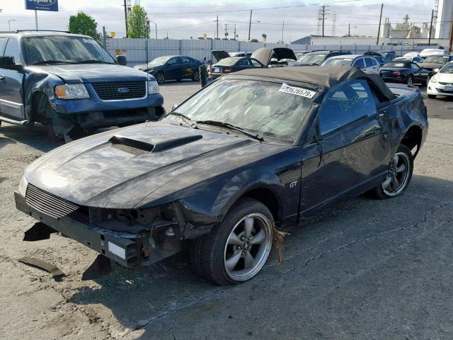 1FAFP45X02F215600 - 2002 FORD MUSTANG GT BLACK photo 2