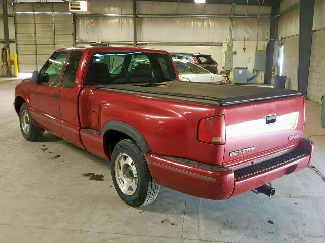 1GTCS19X5W8504356 - 1998 GMC SONOMA MAROON photo 3