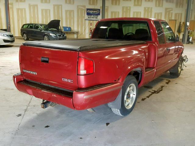 1GTCS19X5W8504356 - 1998 GMC SONOMA MAROON photo 4