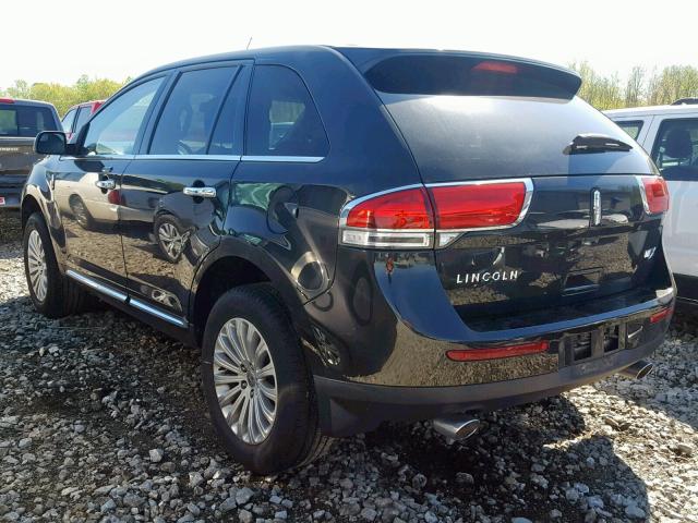 2LMDJ6JK6DBL21613 - 2013 LINCOLN MKX BLACK photo 3