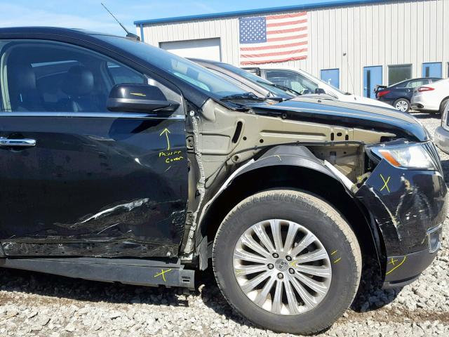 2LMDJ6JK6DBL21613 - 2013 LINCOLN MKX BLACK photo 9