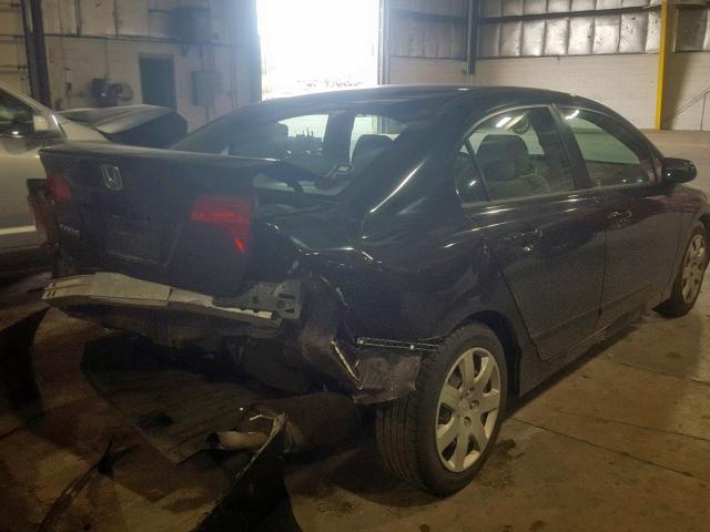 2HGFA16566H510715 - 2006 HONDA CIVIC LX BLACK photo 4