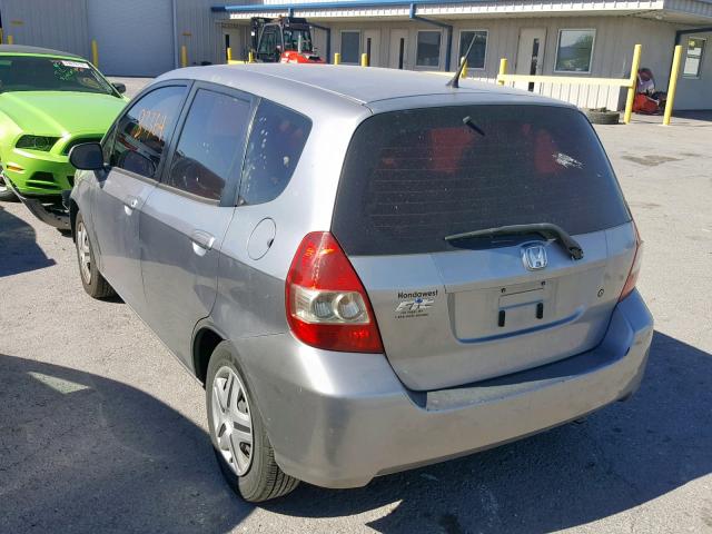 JHMGD37408S001290 - 2008 HONDA FIT SILVER photo 3