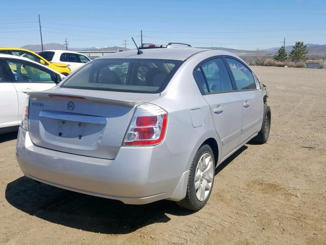 3N1AB6AP5CL605199 - 2012 NISSAN SENTRA 2.0 SILVER photo 4