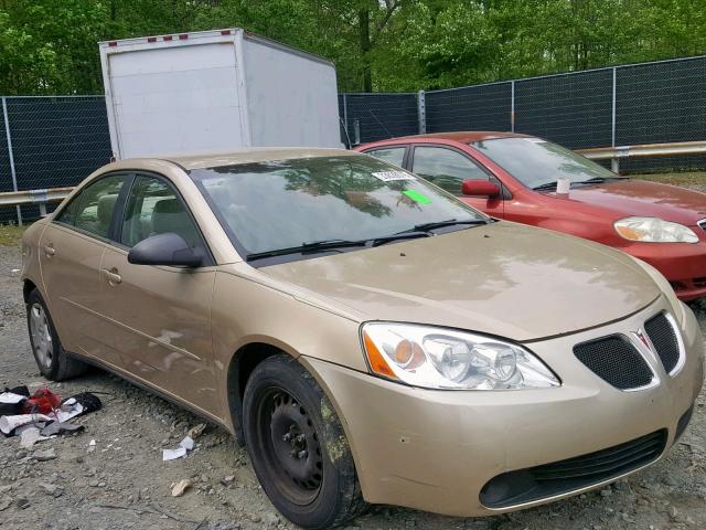 1G2ZF55B264281706 - 2006 PONTIAC G6 SE BEIGE photo 1