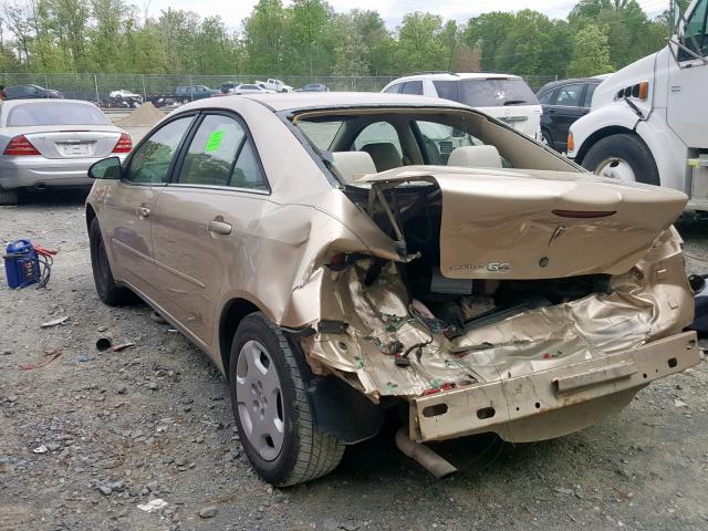 1G2ZF55B264281706 - 2006 PONTIAC G6 SE BEIGE photo 3