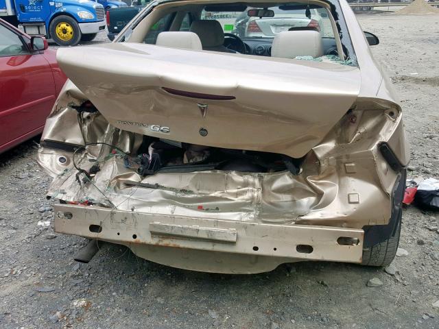 1G2ZF55B264281706 - 2006 PONTIAC G6 SE BEIGE photo 9