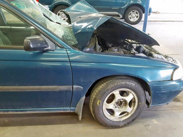 4S3BD6356S6229516 - 1995 SUBARU LEGACY L GREEN photo 9