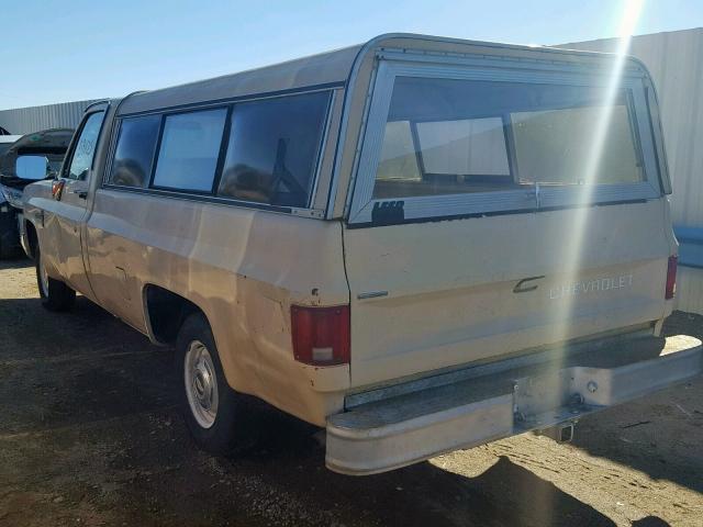 1GCDR14Z2HS107590 - 1987 CHEVROLET R10 TAN photo 3