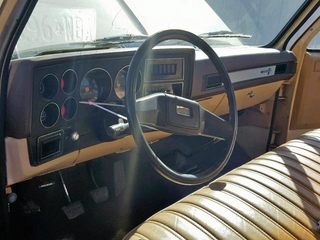 1GCDR14Z2HS107590 - 1987 CHEVROLET R10 TAN photo 9