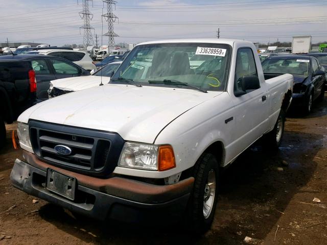 1FTYR10U15PA67674 - 2005 FORD RANGER WHITE photo 2